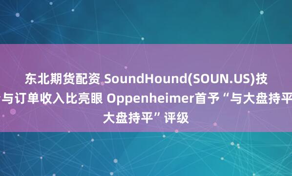 东北期货配资 SoundHound(SOUN.US)技术平台与订单收入比亮眼 Oppenheimer首予“与大盘持平”评级