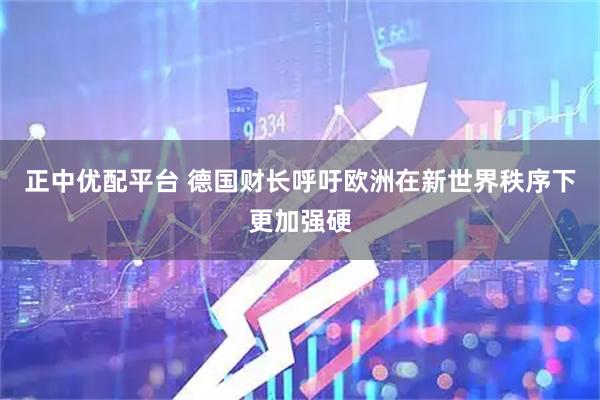 正中优配平台 德国财长呼吁欧洲在新世界秩序下更加强硬